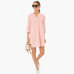 Pomander Place by Tuckernuck Women's Peach Fallon Babydoll Shirt Dress sz L NWOT